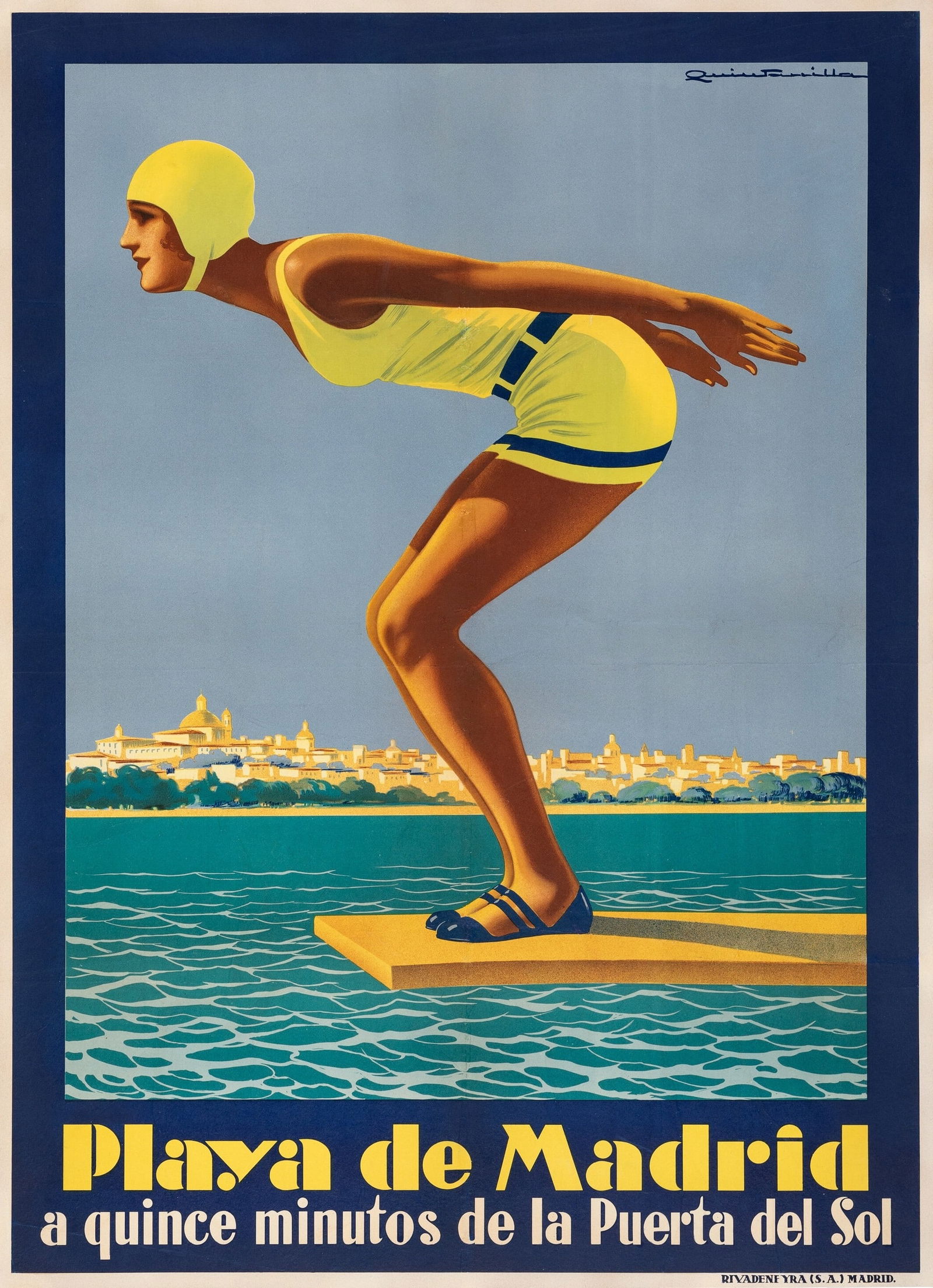 PLAYA DE MADRID TRAVEL POSTER (1 of 1)