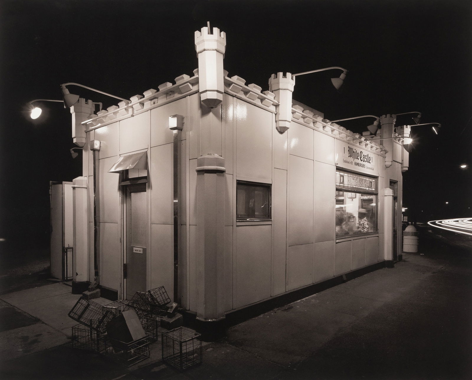 GEORGE TICE WHITE CASTLE PRINT: George Tice White Castle Print measuring at 28.25x35 inches