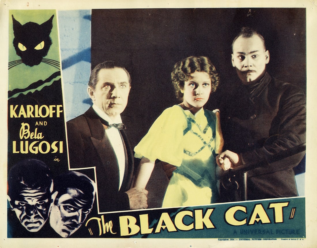 THE BLACK CAT LOBBY CARD PRINT (1 of 1)