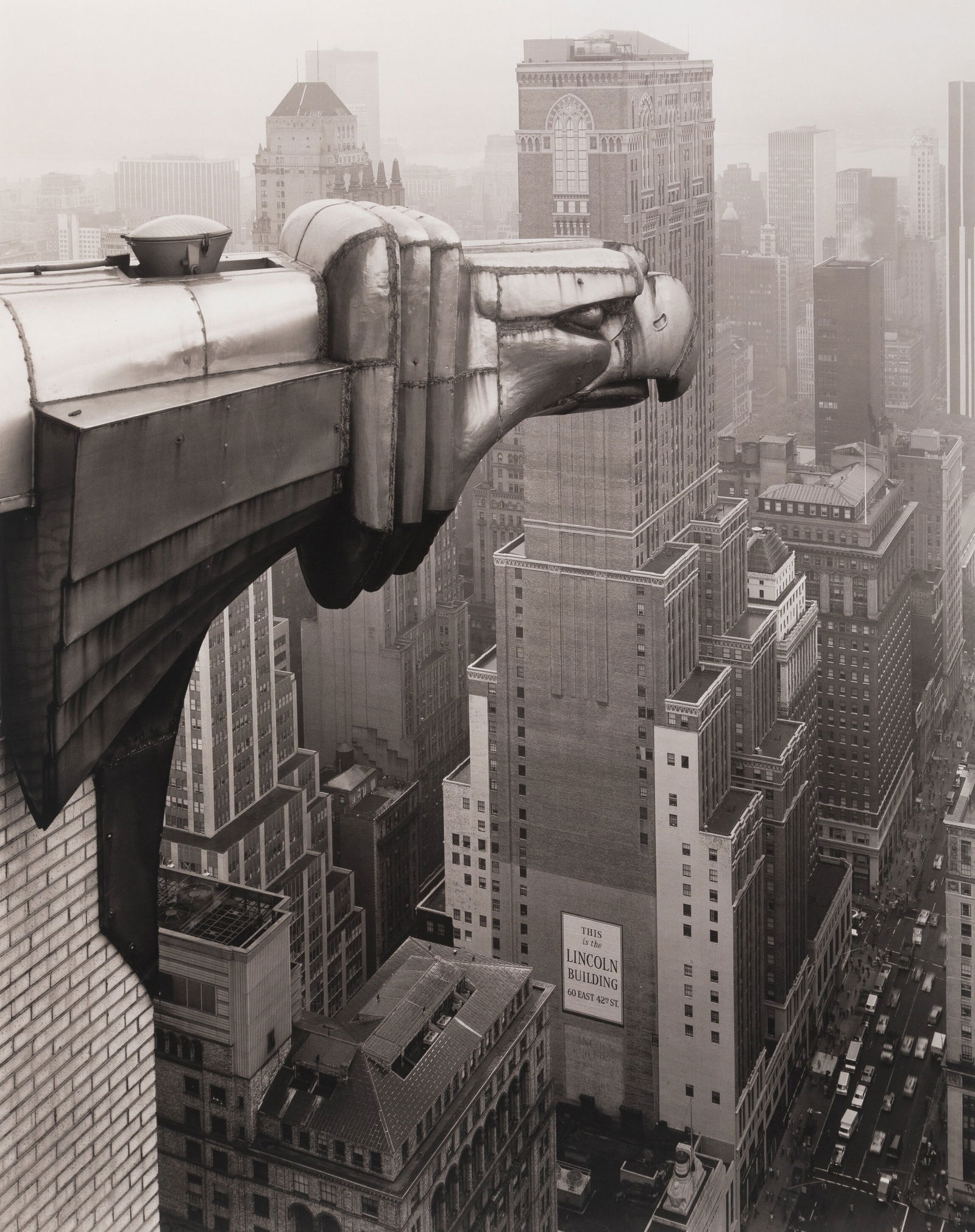 GEORGE TICE FROM THE CHRYSLER BUILDING PRINT: George Tice From the Chrysler Building Print measuring at 27.5x35 inches