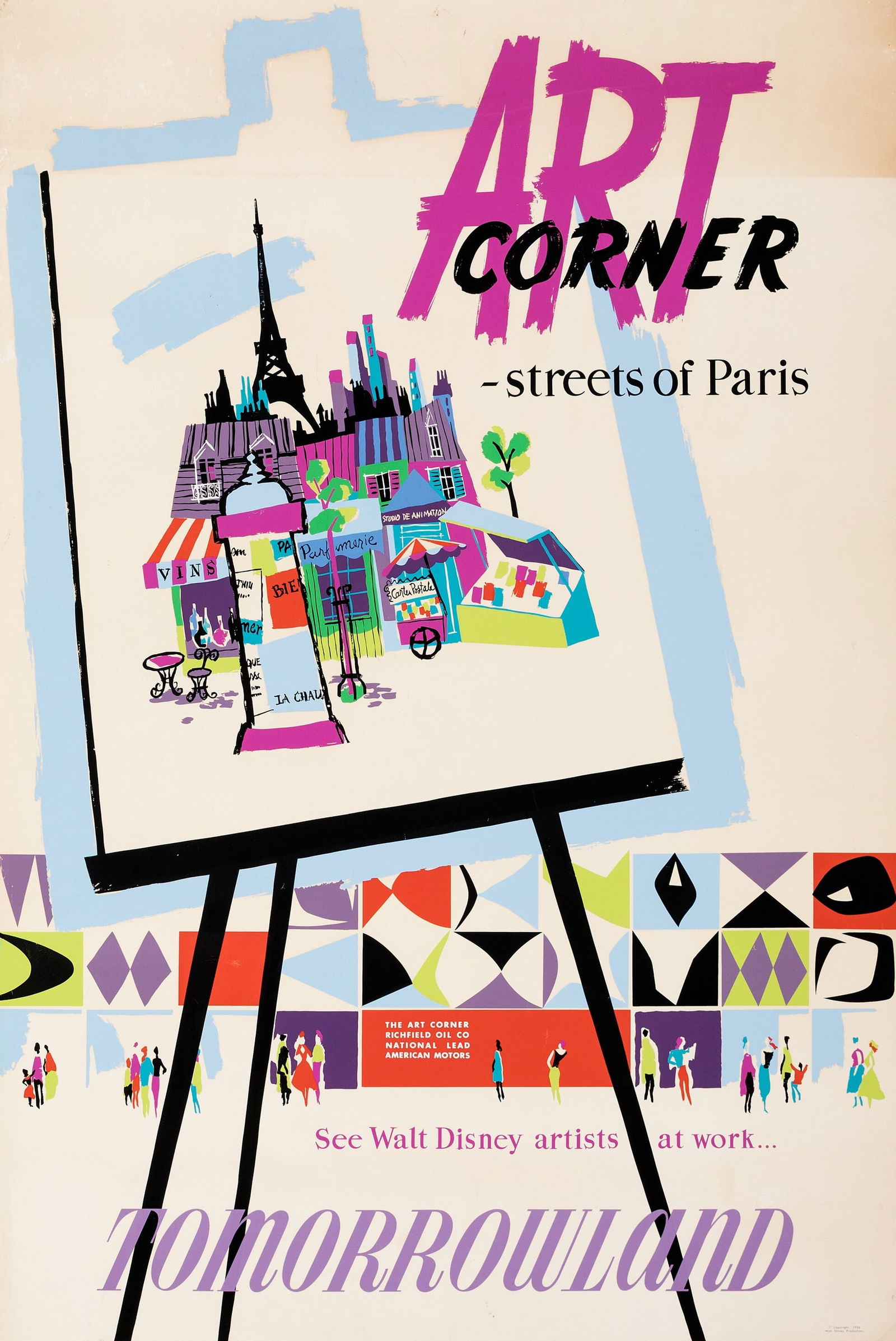 DISNEYLAND ART CORNER POSTER PRINT (1 of 1)