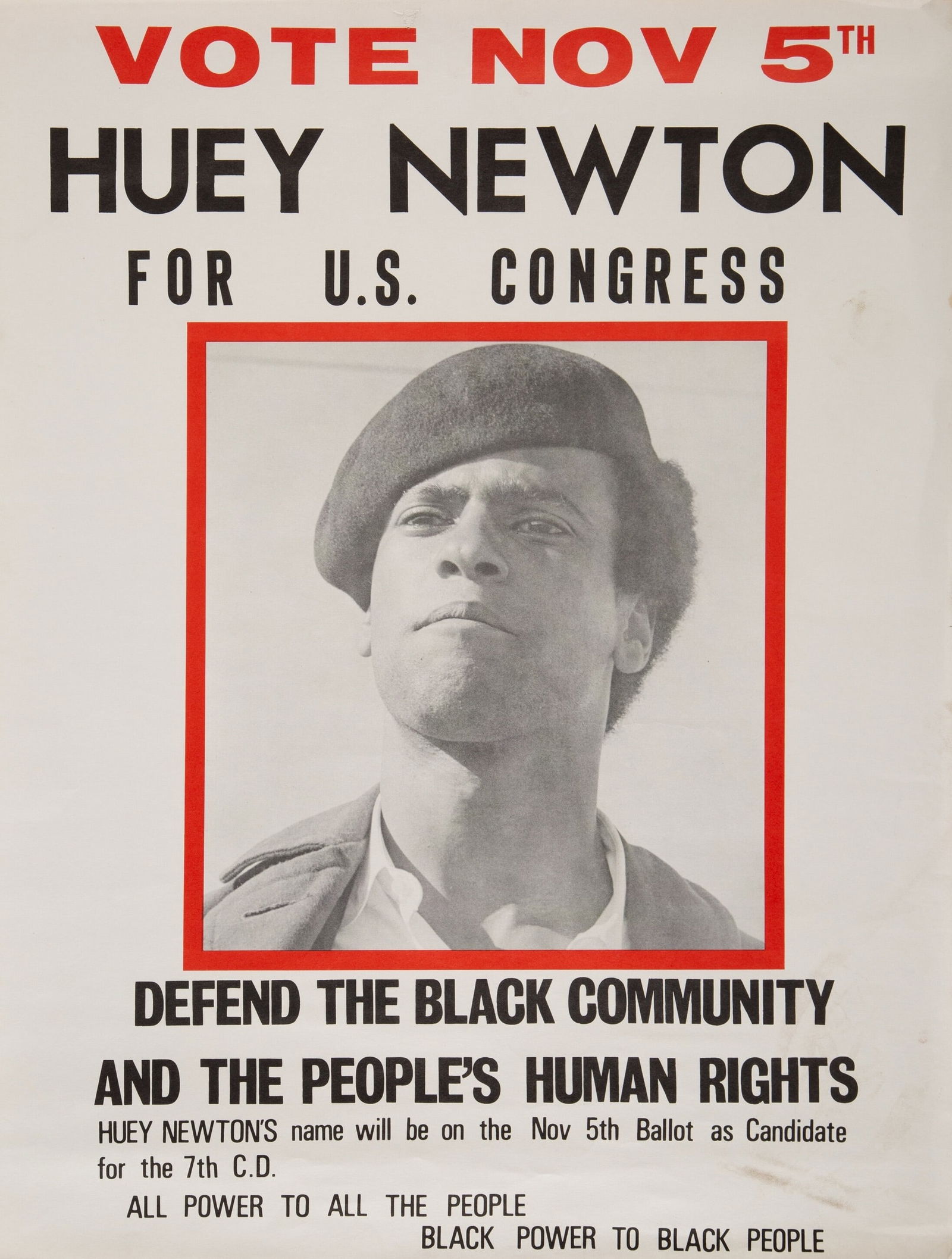 HUEY NEWTYON POSTER PRINT (1 of 1)