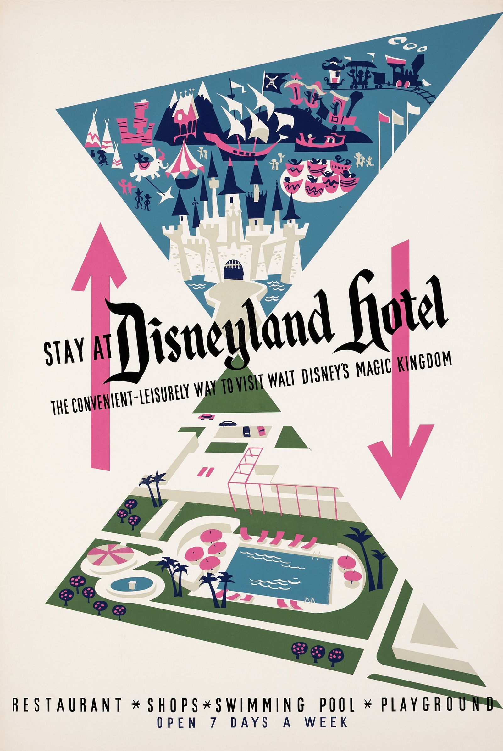 DISNEYLAND HOTEL ENTRANCE POSTER PRINT (1 of 1)