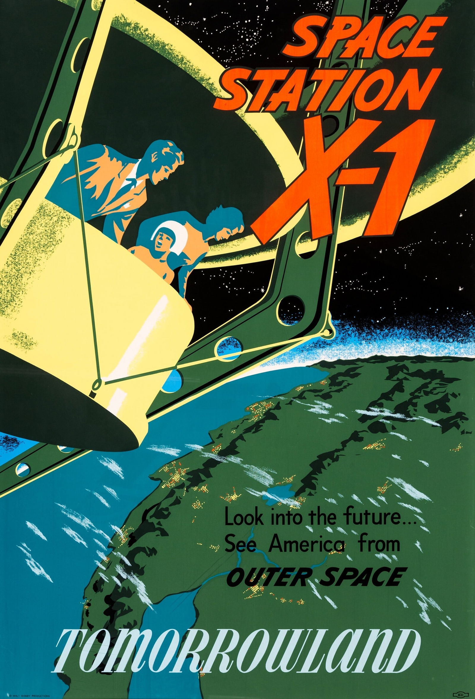 DISNEY SPACE STATION X-1 POSTER PRINT (1 of 1)