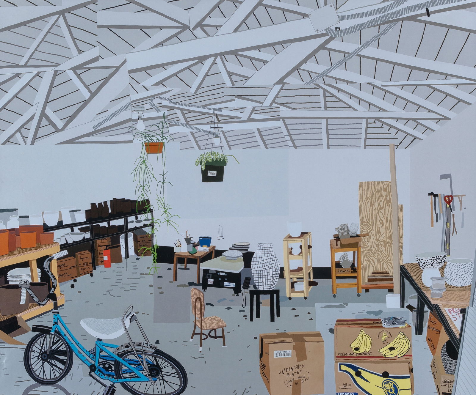 JONAS WOOD SHIOS STUDIO PRINT: Jonas Wood Shios Studio Print measuring at 20x24 inches