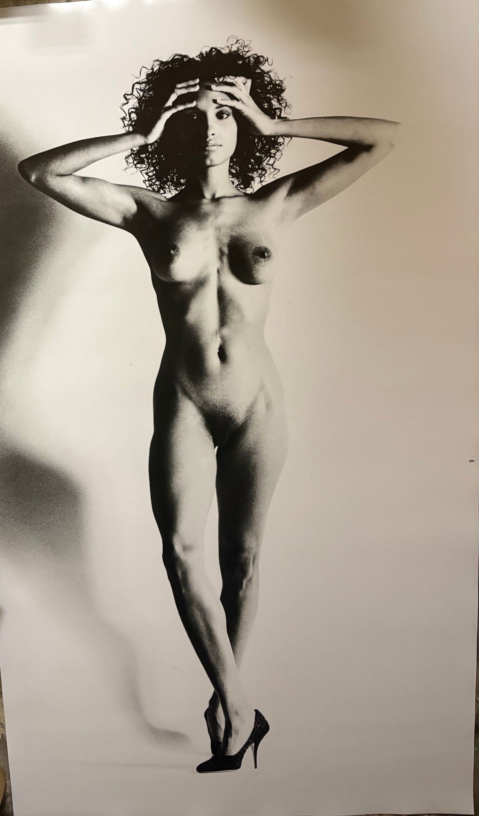 HELMUT NEWTON BIG NUDE XV PRINT: Helmut Newton Big Nude XV Print measuring at 43x74 inches