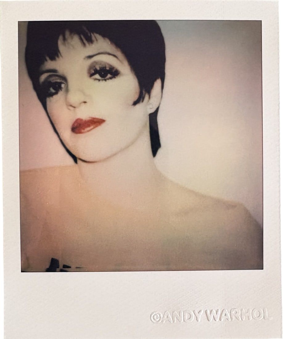 ANDY WARHOL LIZA MINNELLI POLAROID: Andy Warhol Liza Minnelli Polaroid measuring at 3.5x4.25 inches. Attributed to Andy Warhol.