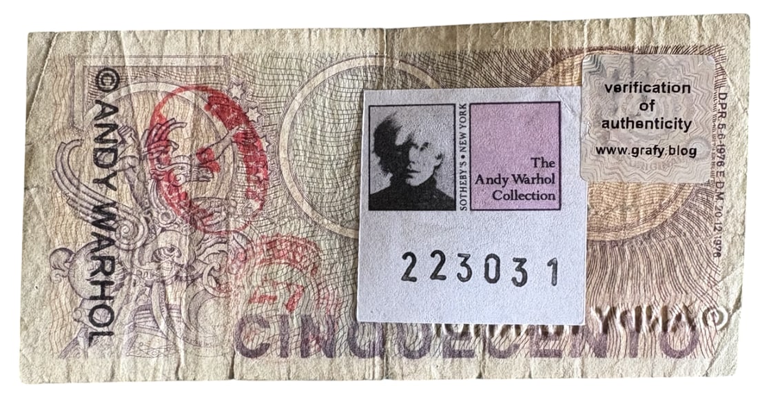 ANDY WARHOL ITALIAN NOTE - 2