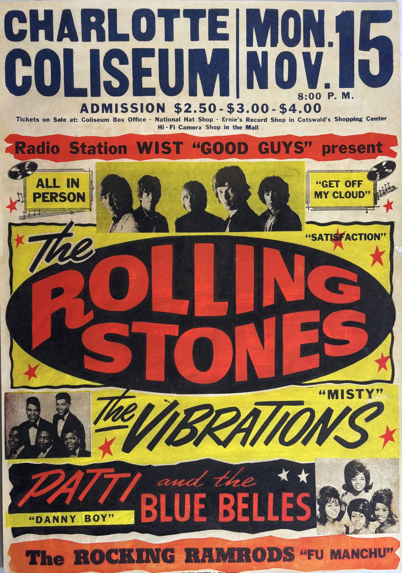 ROLLING STONES CHARLOTTE POSTER (1 of 3)