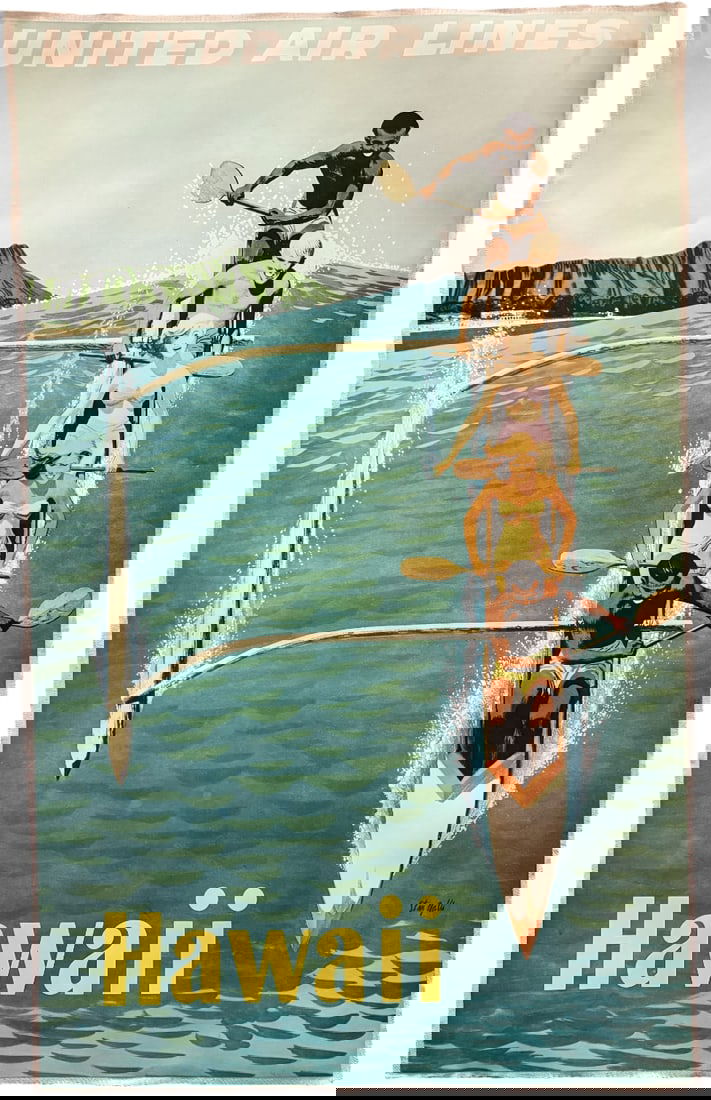 UNITED AIRLINES HAWAII POSTER (1 of 1)