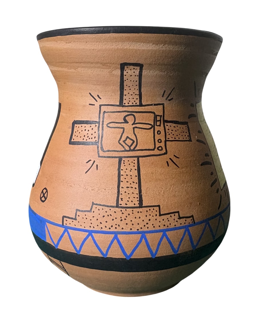 KEITH HARING TERRACOTTA VASE (1 of 4)