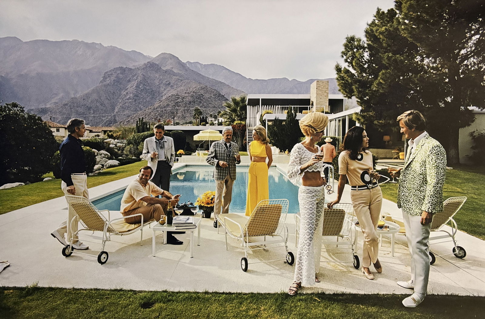 SLIM AARONS PALM SPRINGS PARTY PRINT (1 of 1)