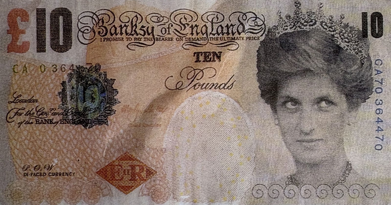 BANKSY DIFACED TENNER NOTE (1 of 2)