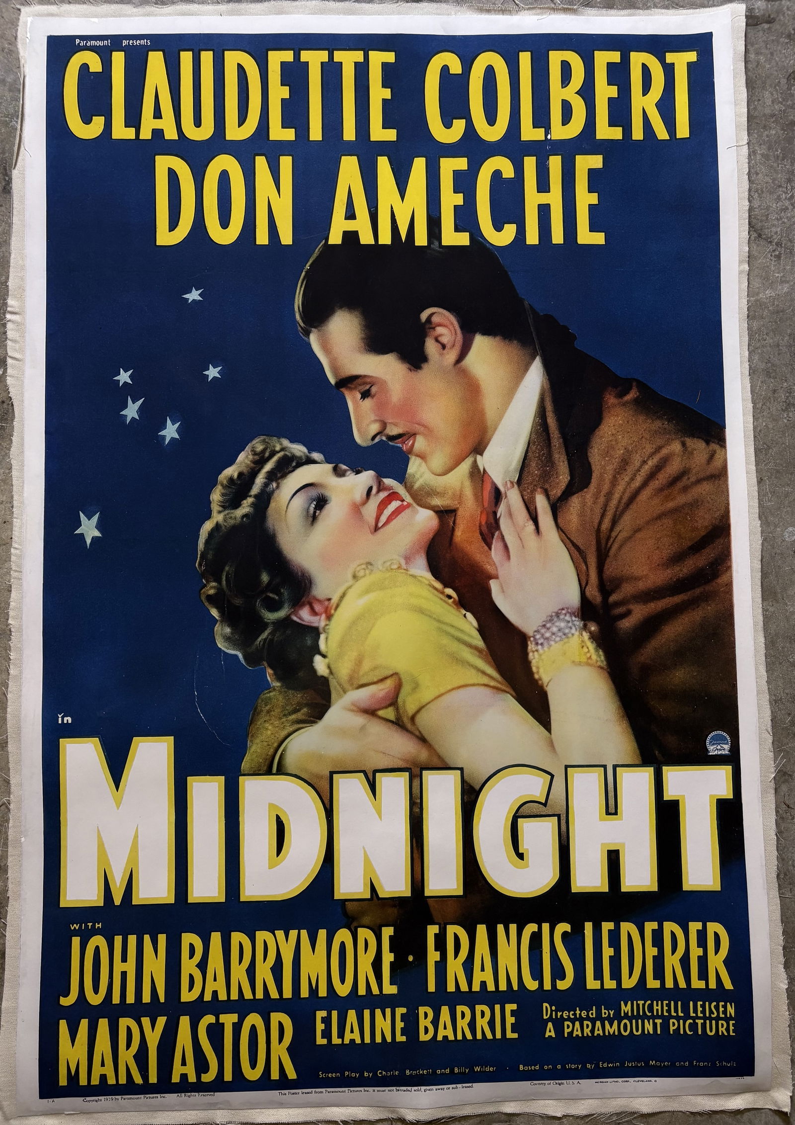 CLAUDETTE COLBERT DON AMECHE POSTER (1 of 2)