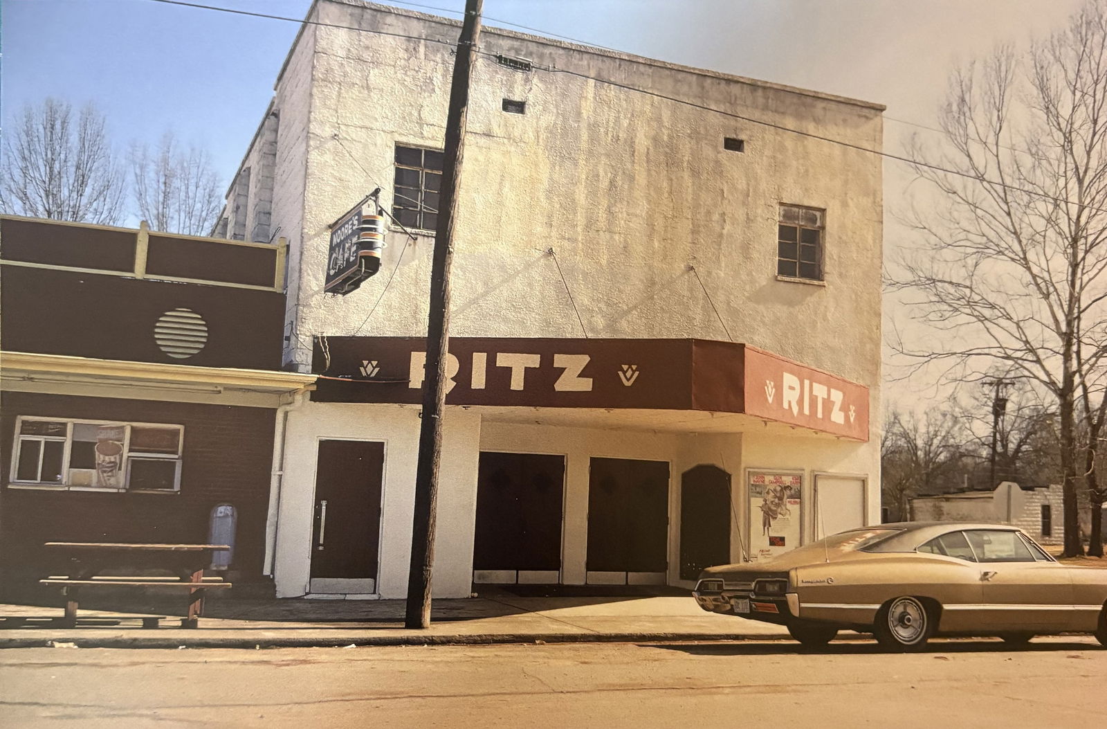 WILLIAM EGGLESTON CXRENSHAW PHOTO LITHO: William Eggleston Crenshaw Photo litho mounted to same size board measuring at 5x7.5 inches