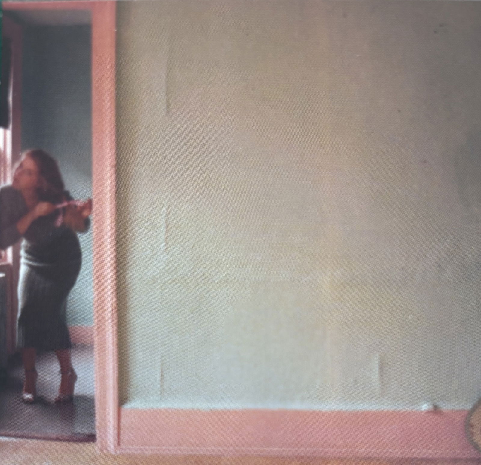 FRANCESCA WOODMAN SELF PORTRAIT PHOTO LITHO: Francesca Woodman Self Portrait Photo Lithograph mounted to same size board measuring at 3.5x3.5 inches