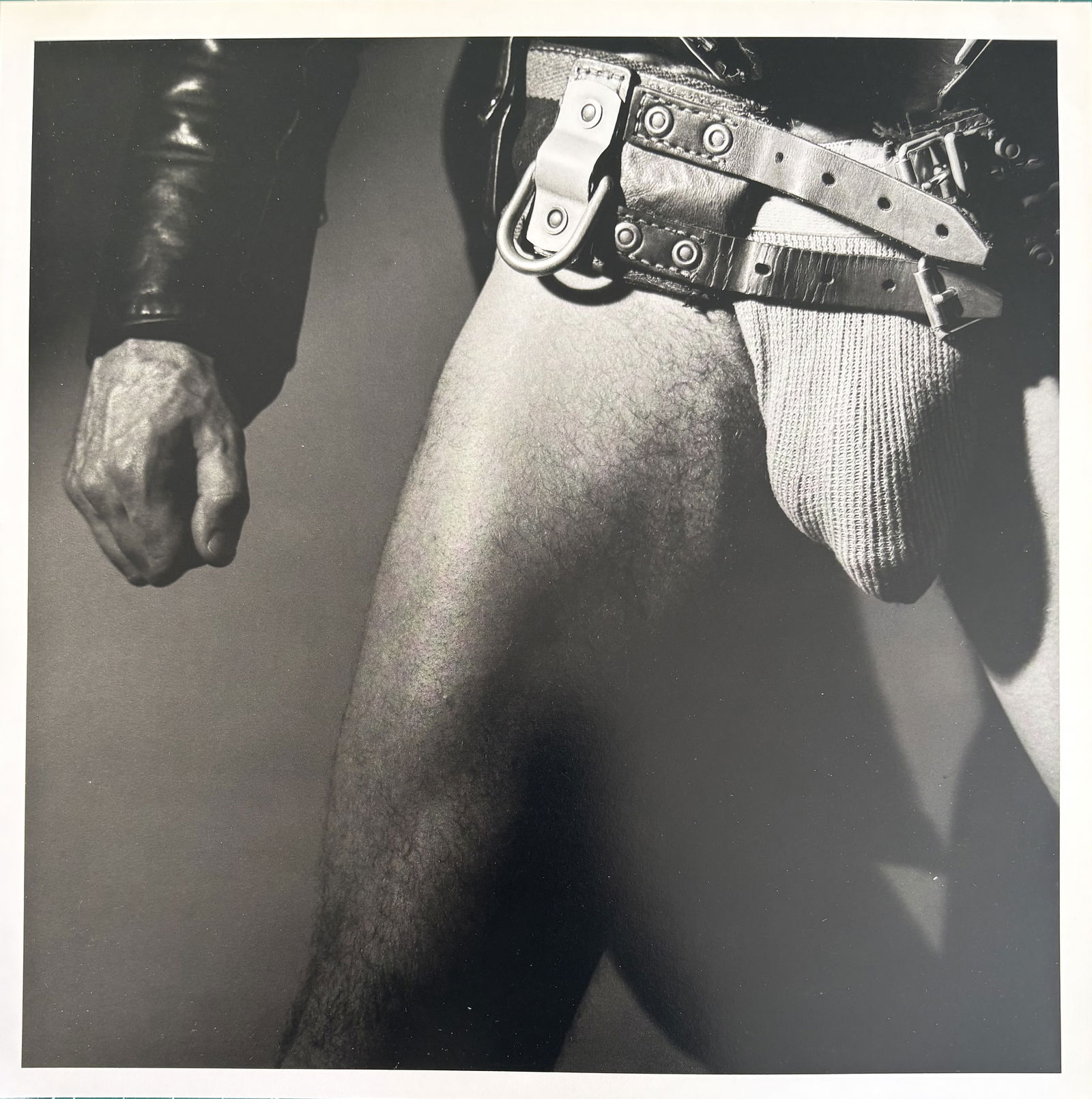 ROBERT MAPPLETHORPE SEMI NUDE PHOTO LITHO: Robert Mapplethorpe Semi Nude Photo Lithograph mounted to same size board measuring at 11x11 inches