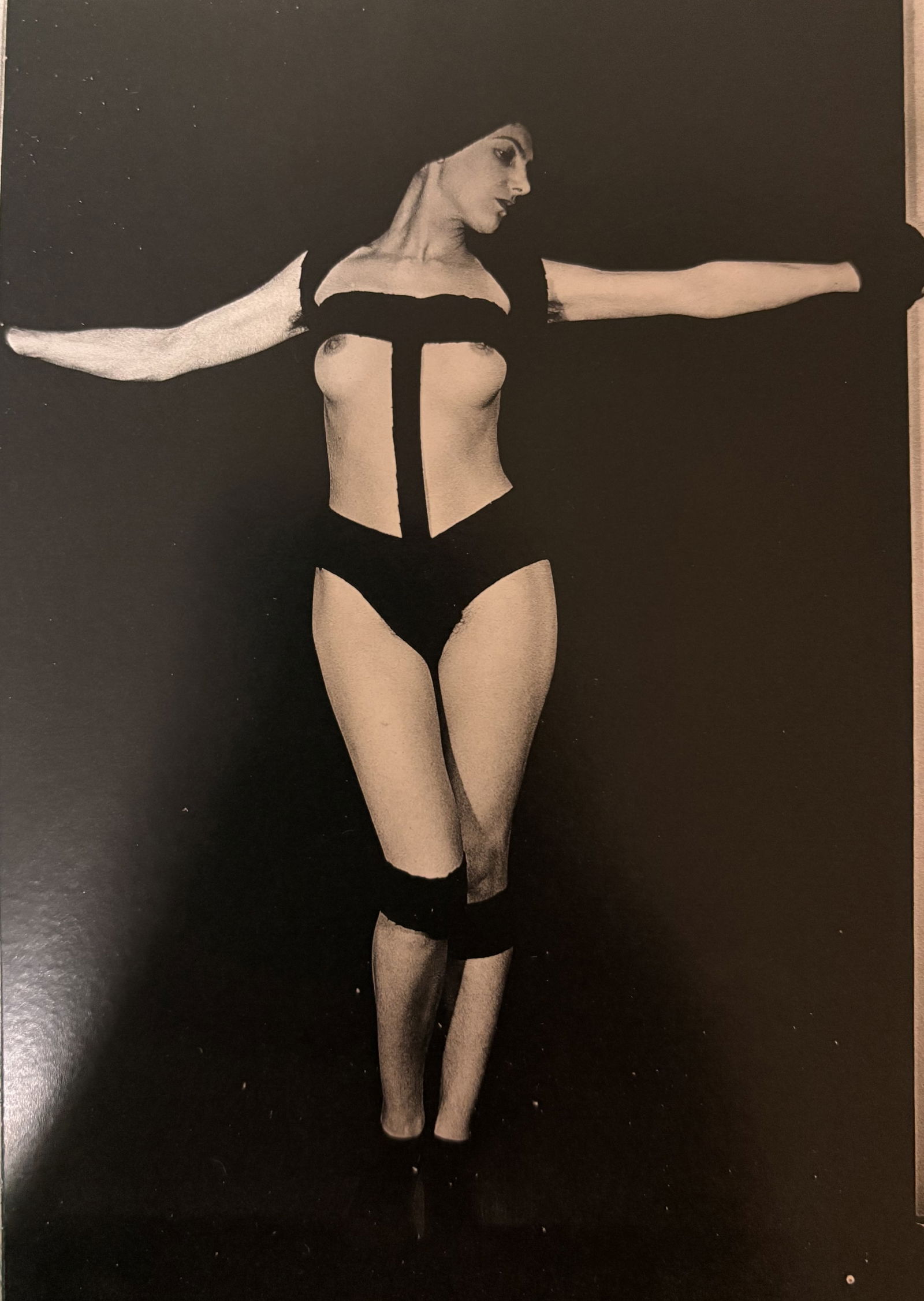 MAN RAY KIKI DE MONTPARNASSE PHOTO LITHO: Man Ray Kiki De Montparnasse Photo Lithograph mounted to same size board measuring at 4.5x6.5 inches