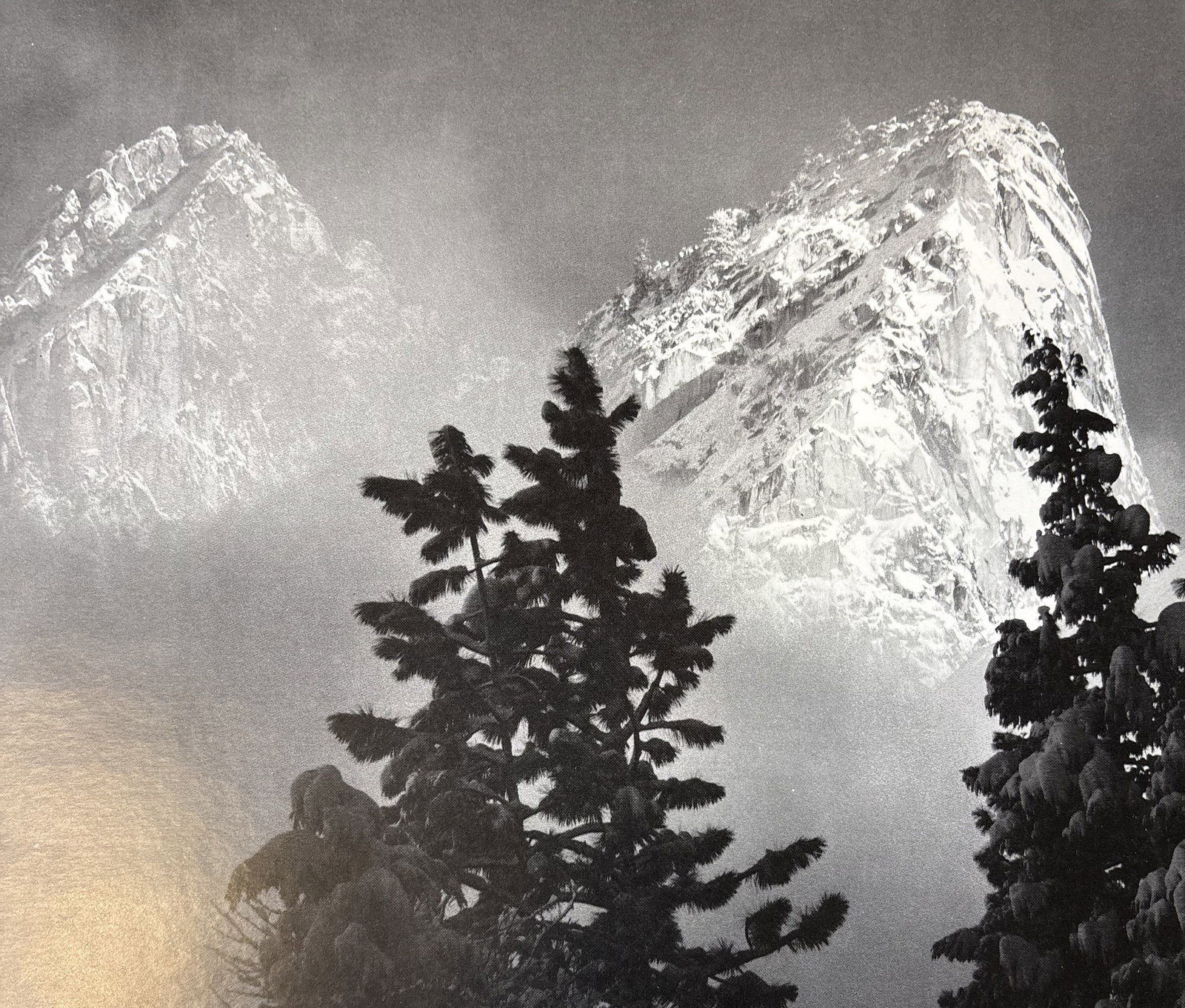 ANSEL ADAMS PEAK AND MIDDLE BROTHER PHOTO LITHO (1 of 1)