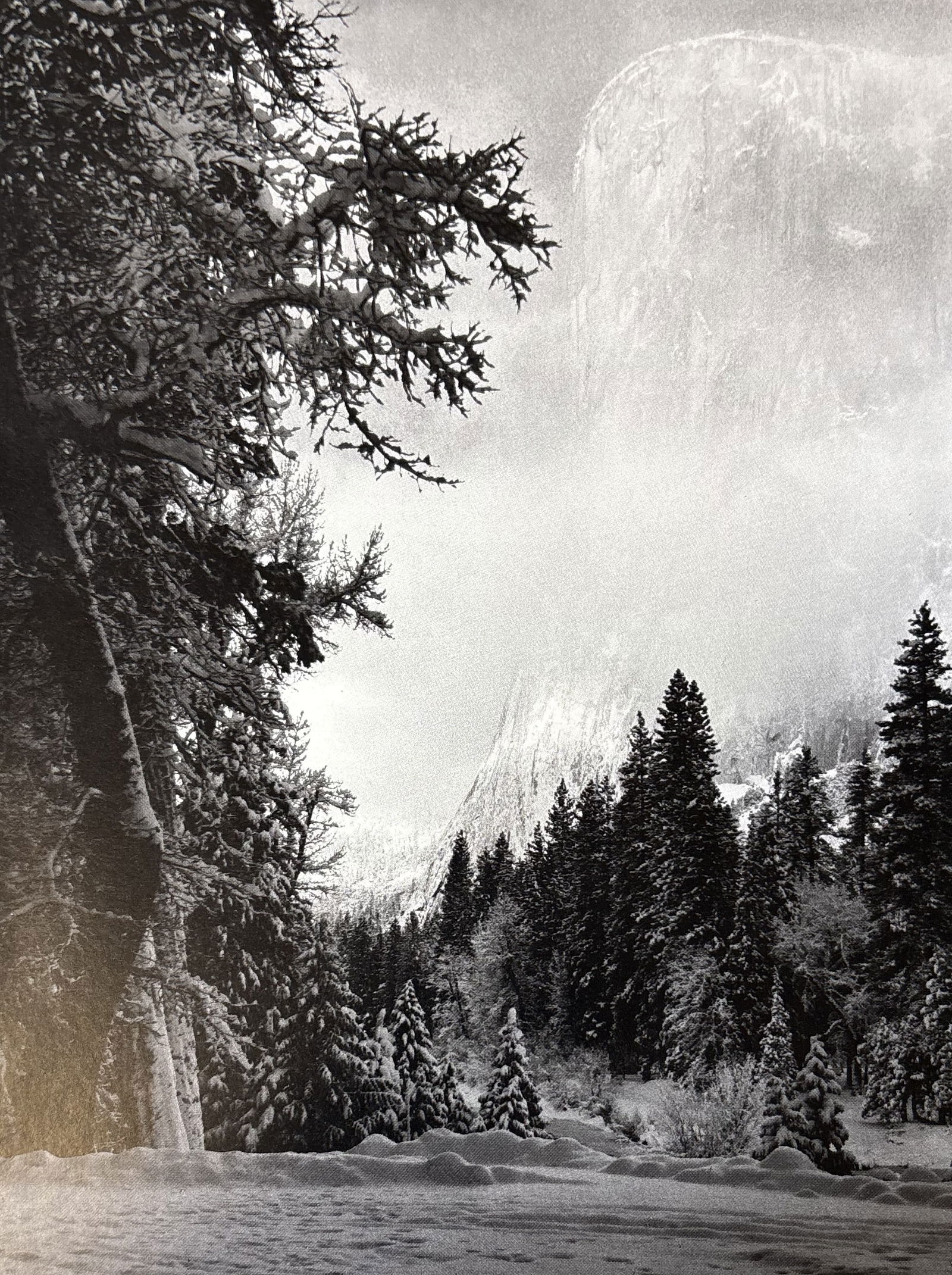 ANSEL ADAMS EL CAPITAN WINTER YOSEMITE PARK PHOTO LITHO (1 of 1)