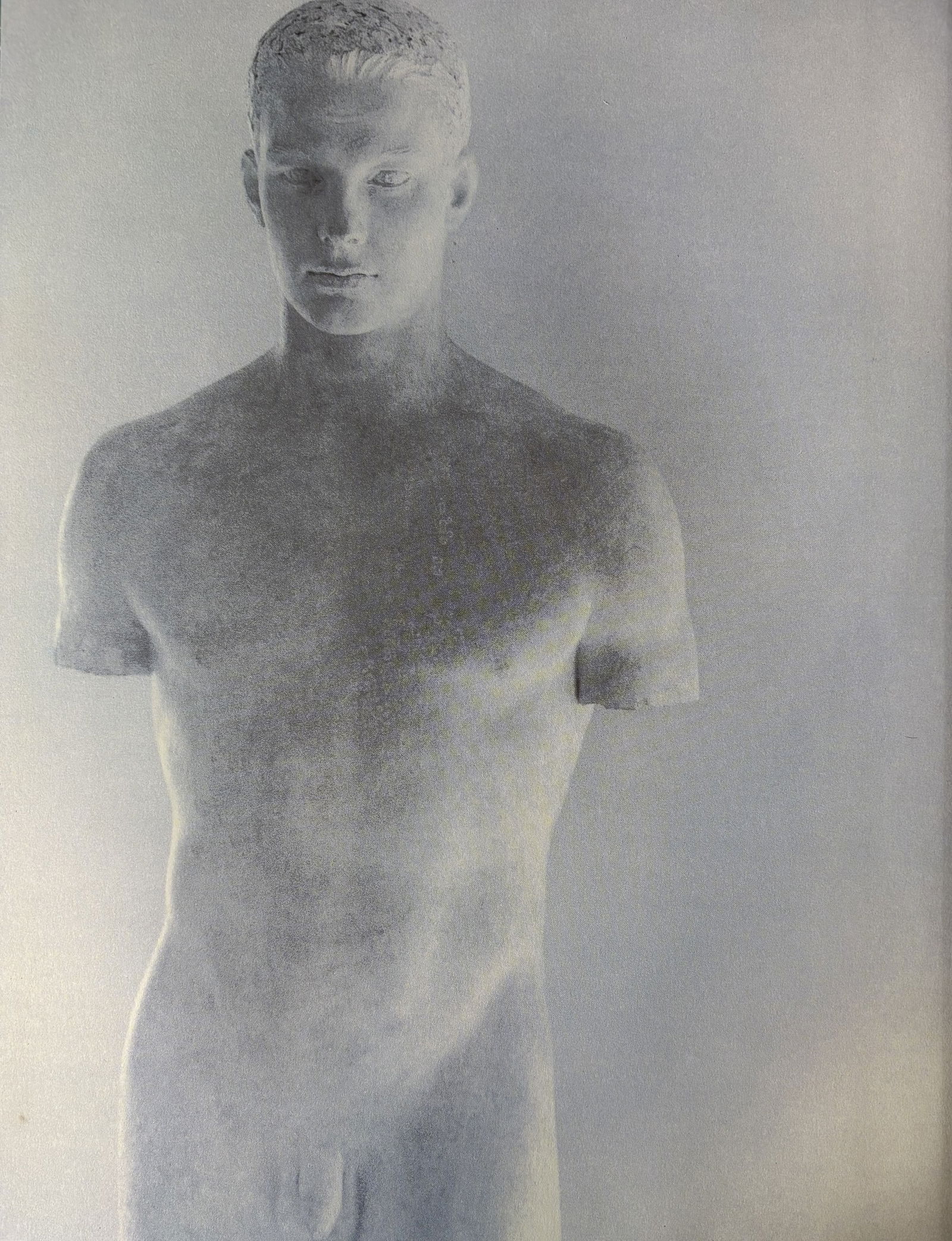 BRUCE WEBER UNTITLED NUDE PHOTO LITHO: Bruce Weber Untitled Nude Photo Lithograph mounted to same size board measuring at 9.5x12 inches