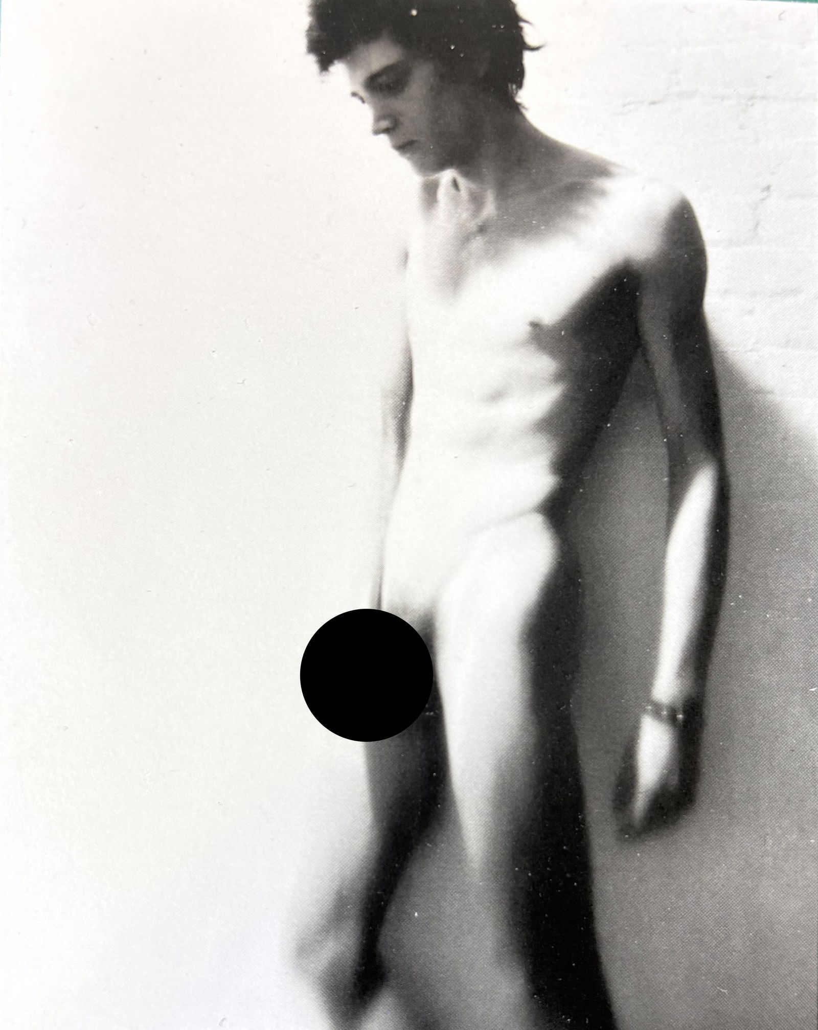 ROBERT MAPPLETHORPE NUDE SELF PORTRAIT LITHO: Robert Mapplethorpe Nude Self Portrait Photo Lithograph mounted to same size board measuring at 3.5x4.5 inches