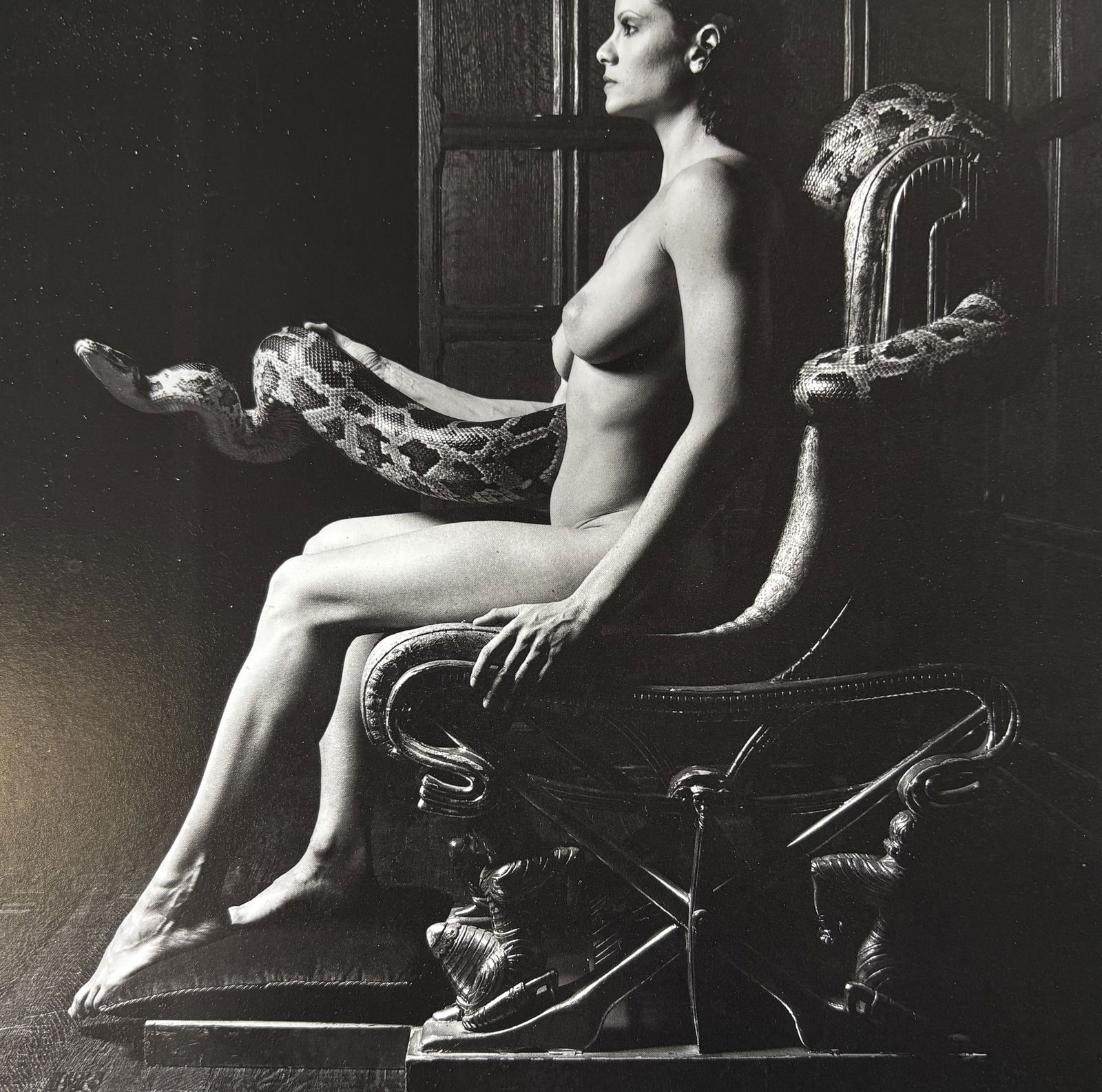 ROBERT MAPPLETHORPE UNTITLED PHOTO LITHO: Robert Mapplethorpe Untitled Photo Lithograph mounted to same size board measuring at 7.5x7.5 inches