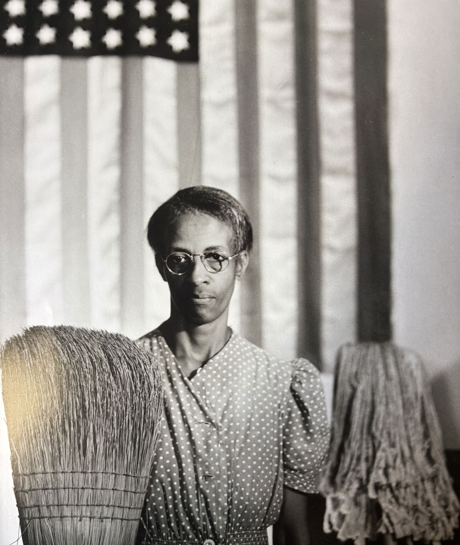 GORDON PARKS AMERICAN GOTHIC PHOTO LITHO: Gordon Parks American Gothic Photo Lithograph mounted to same size board measuring at 9.75x11.5 inches