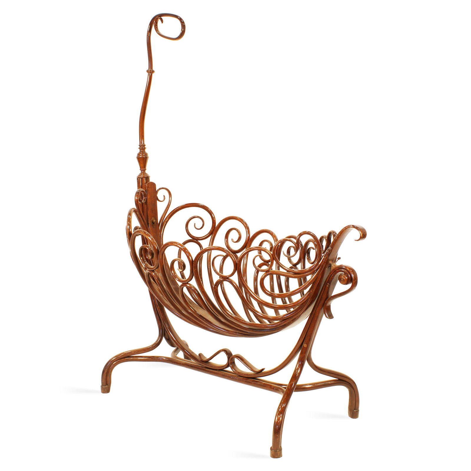 Michael Thonet Austria, 19th century 200x144x67 cm: beechwood cradle