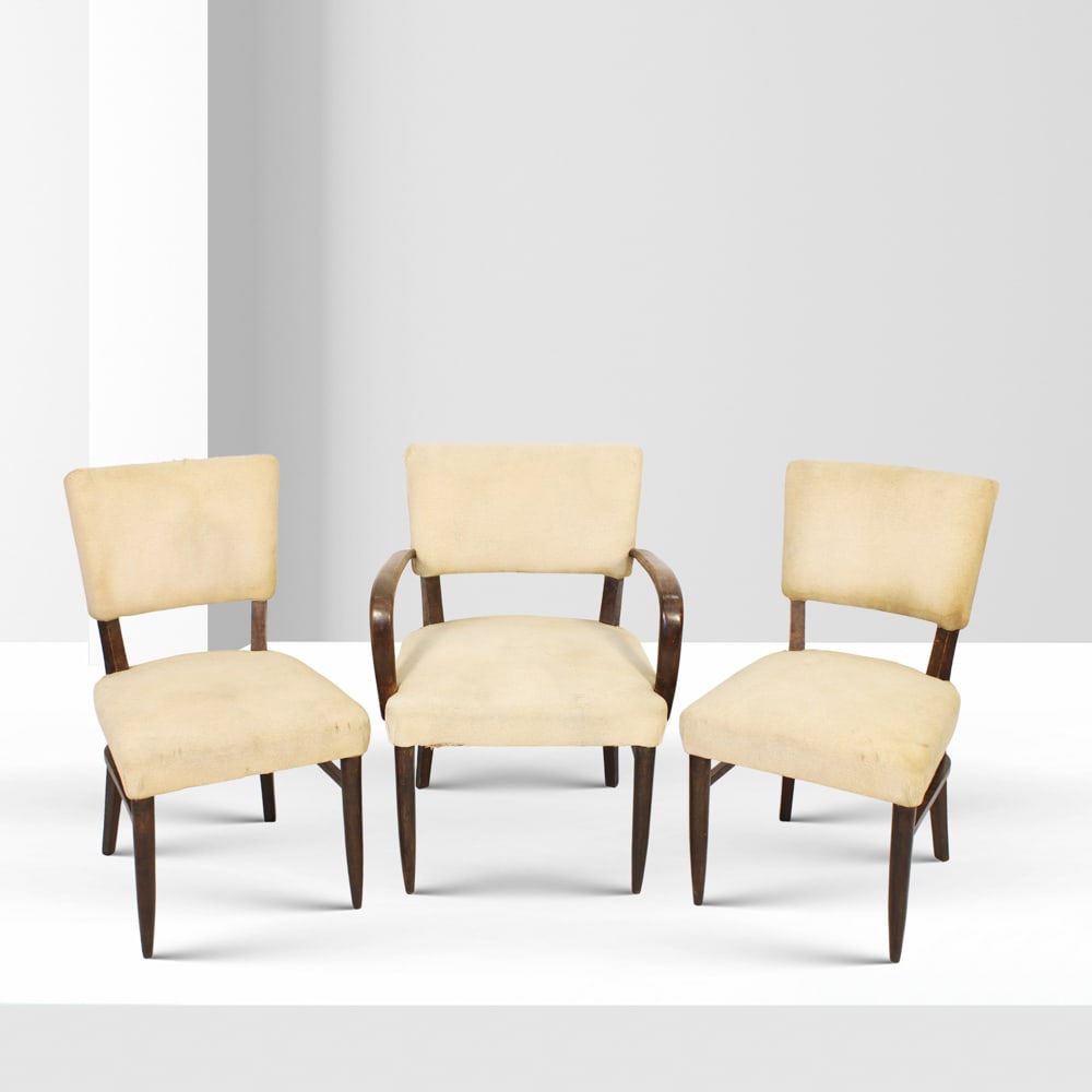 Osvaldo Borsani Italy, 20th century armchair: 85x54x53 cm - chairs: 85x46x46 cm (1 of 1)
