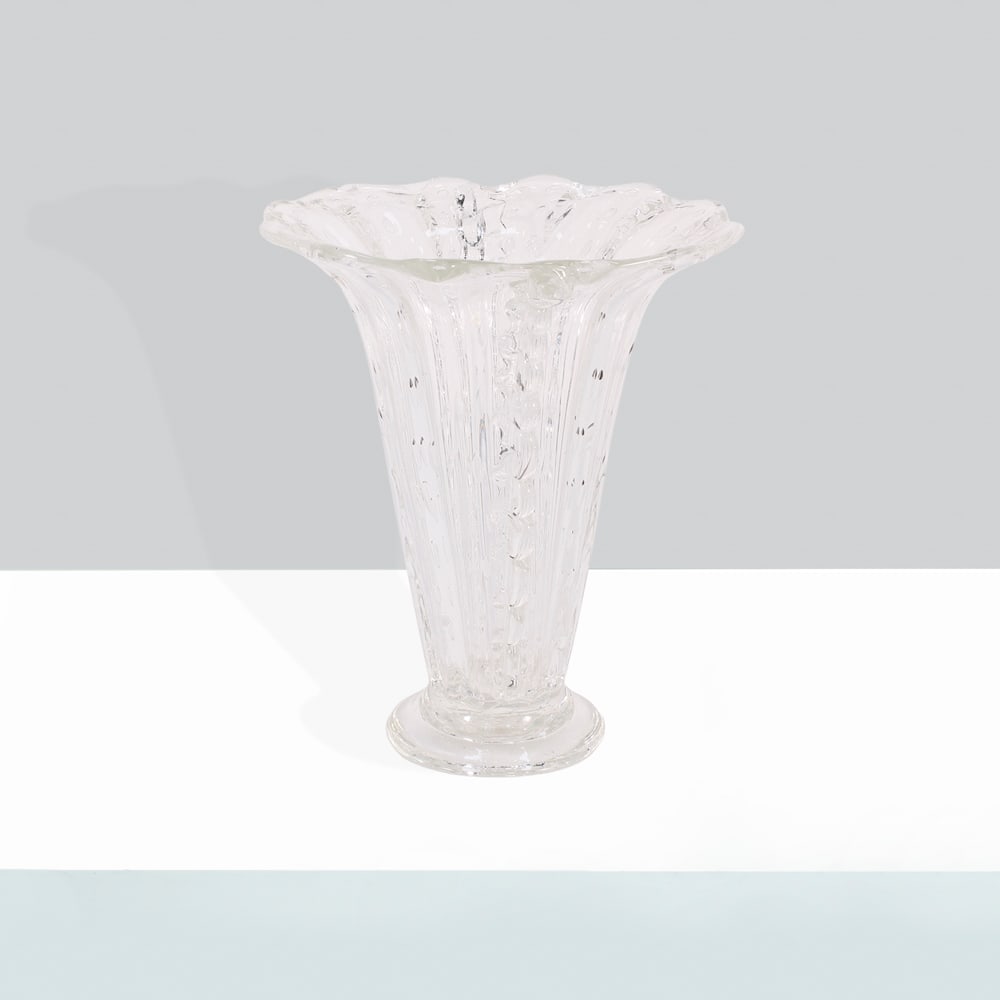 Ercole Barovier, attributed Murano, 20th century h. 27cm: glass vase
