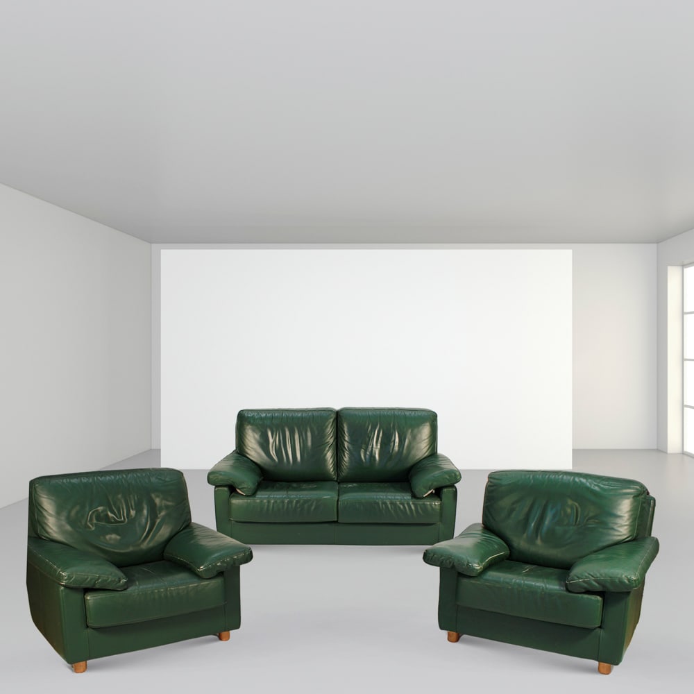 Italian manufacture 20th century sofa: 93x160x88 cm. - armchair: 80x100x92 (1 of 1)