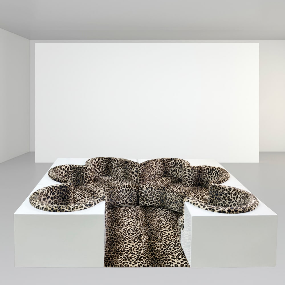 Archizoom Associati prod. Poltronova Italy, 1960s 64x260x215 cm. (1 of 3)