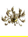 Lu Contemporary Murano Glass Chandelier by Fornasier: This incredibly beautiful chandelier called "Lu" was crafted by the hands of Murano Glass Master Fornasier. His lighting graces the mansions, estates, hotels and restaurants of the world. The gold mod