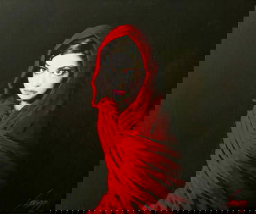 "Esmeralda" Original Oil Painting by Taras Loboda: This hauntingly beautiful original oil painting was made by one of the world's top current artists. His works sell for $15,000 to $30,000 and are highly sought after. A wonderful investment opportunit