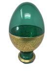 Faberge-Style Murano Glass Egg: Fabulous Murano Glass Faberge-style Egg, which is literally one-of-a-kind. Created by Glass Master Simone Cenedese for a special occasion, this piece has beautiful green color and fabulous pure gold f