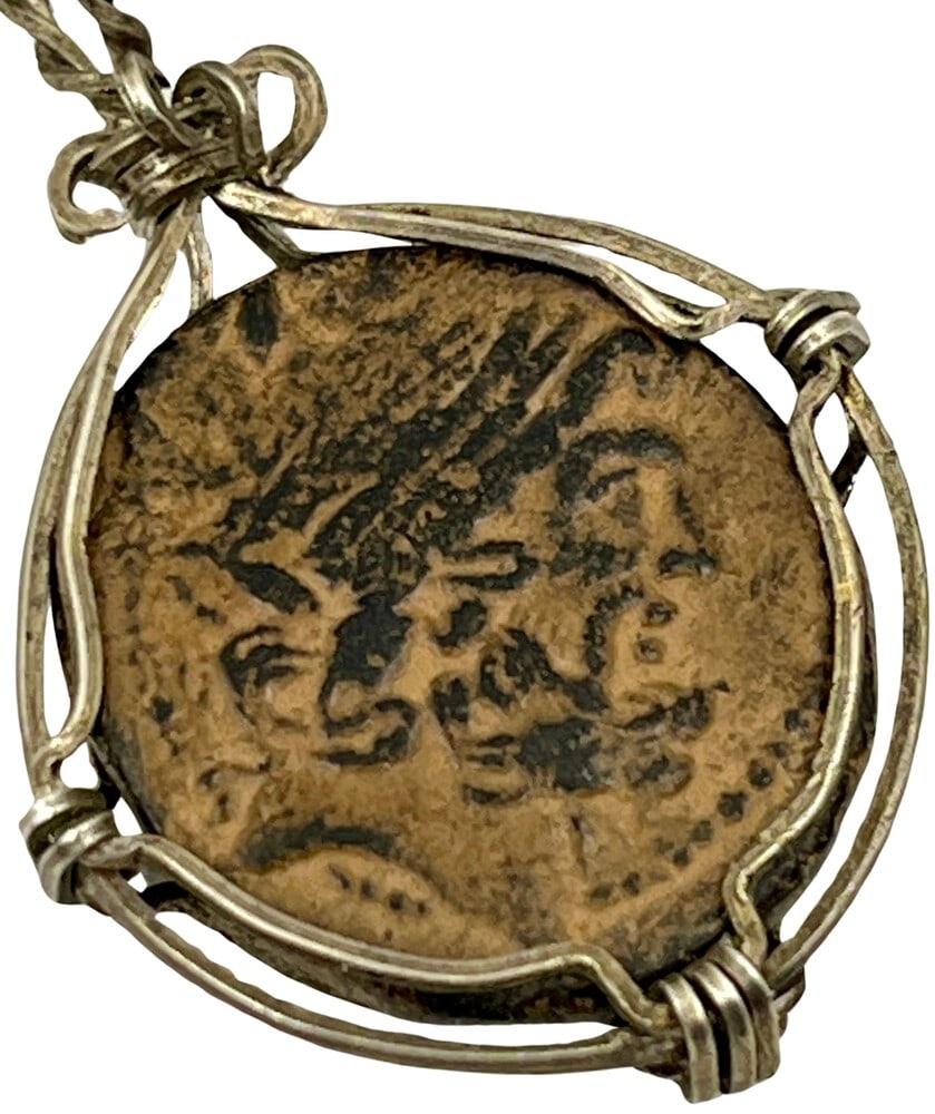 Ancient Greek Coin of Zeus as Pendant (1 of 7)