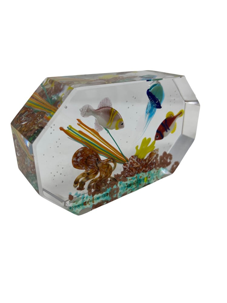 Murano Glass Paperweight Aquarium (1 of 5)