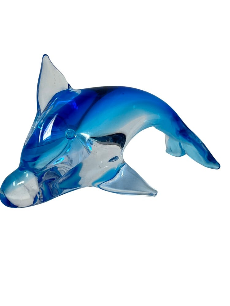 Murano Glass Aqua Blue Dolphin (1 of 6)