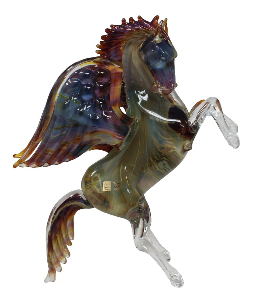 Murano Glass Pegasus Horse Statue by Oscar Zanetti (1 of 7)