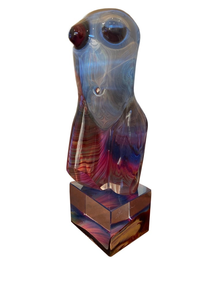 Large Aphrodite Statue by Dino Rosin of Murano: This is one beautiful piece! Larger than the standard Rosin Aphrodite statue, it's a very rare model with incredible coloring. By Murano's most popular Glass Master, Dino Rosin. Measures 17" tall. Fea