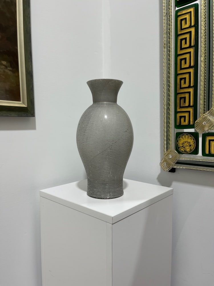 Venini Lucenti Classic Vase in Silver Grey - 2