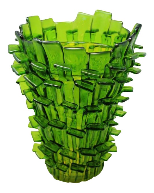Ritagli Vase by Fulvio Bianconi of Venini Signed and Numbered: This design by Fulvio Bianconi is a classic work by the Venini Furnaces of Murano. Only 199 of these pieces exist in the world. This is one of those numbered and signed pieces. Current retail is