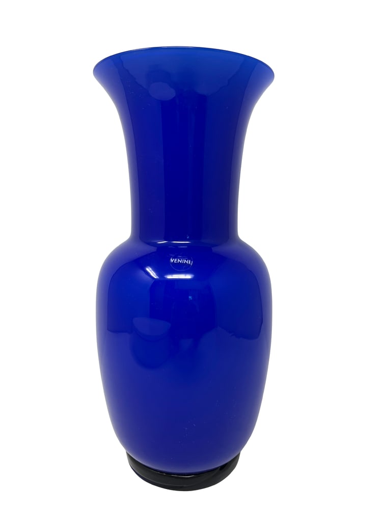 Venini Opalino Classic Vase in Blue (1 of 5)
