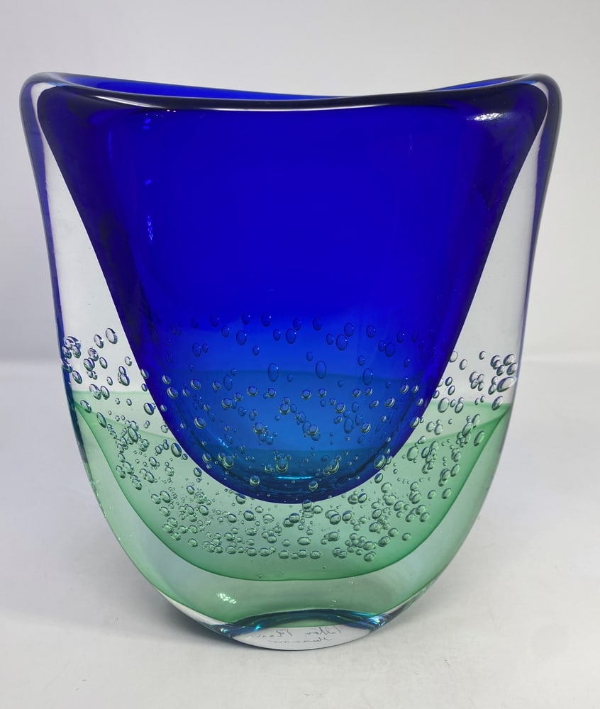 Sommerso Murano Glass Vase by Rossi (1 of 6)