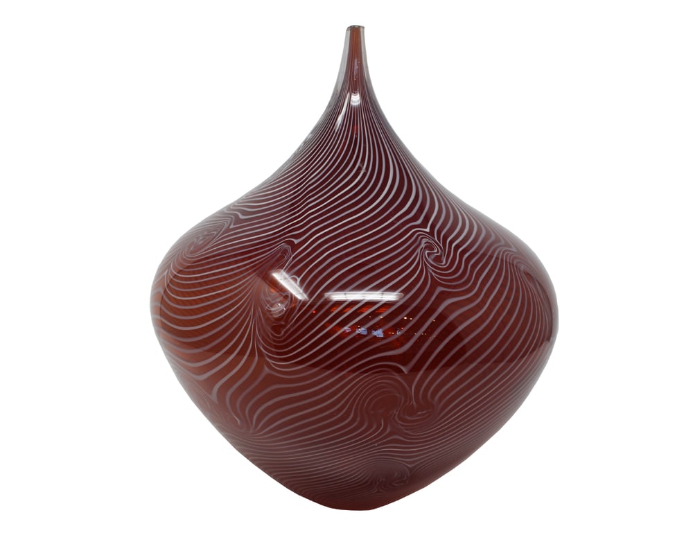 Boccoli 1 of 1 Vase by Murano Glass Master Celotto: Afro Celotto, one of Murano's top Glass Masters, designed and made this handblown glass vase and certifies it to be one of one. What a lovely piece for any room and for even the most particular collec