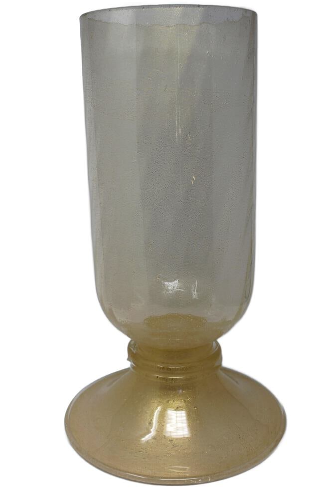 Gold Infused Art Glass Centerpiece Vase (1 of 4)