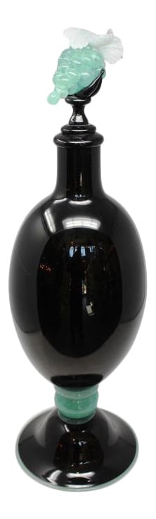 Gambaro & Poggi - Tall Murano Glass Vase With Stopper: Awesome vase with stopper. The grape cluster is truly beautiful and is very difficult to accomplish. Normally this vase would be over $2500 but due to an almost invisible hairline crack in the stopper