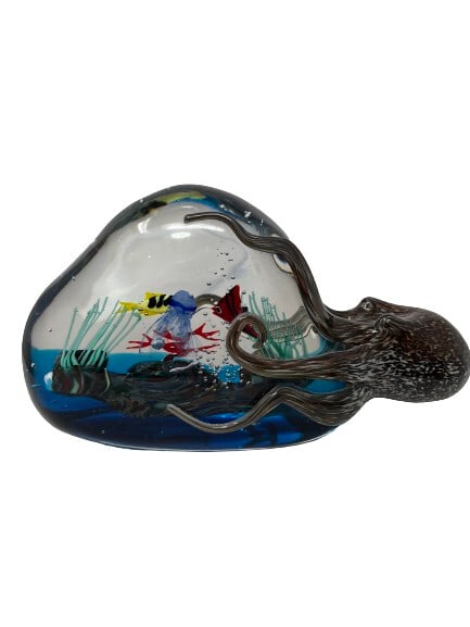 Murano Glass Aquarium with Octopus (1 of 6)