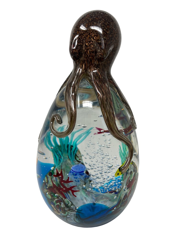 Large Murano Glass Aquarium with Octopus (1 of 8)